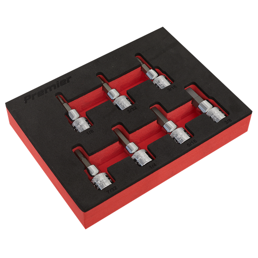 [AK6246] Premier Imperial Hex Socket Bit Set 3/8"Sq Drive 7pc