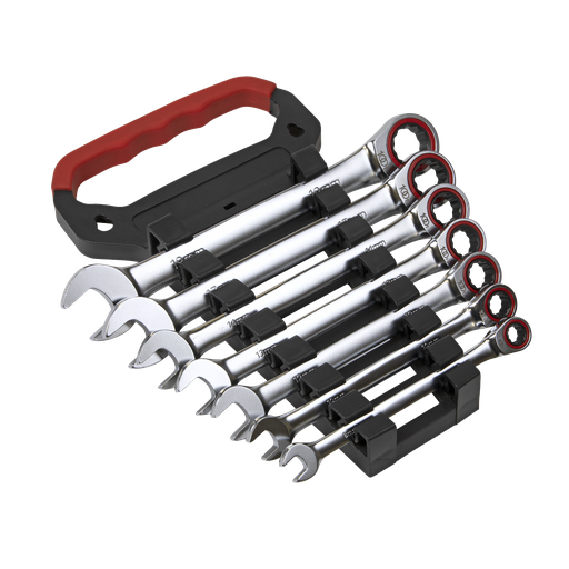 [AK63941] Premier Platinum Ratchet Combination Spanner Set 7pc