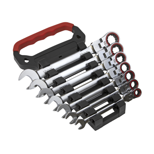 [AK63943] Premier Platinum Flexi-Head Ratchet Combination Spanner Set 7pc