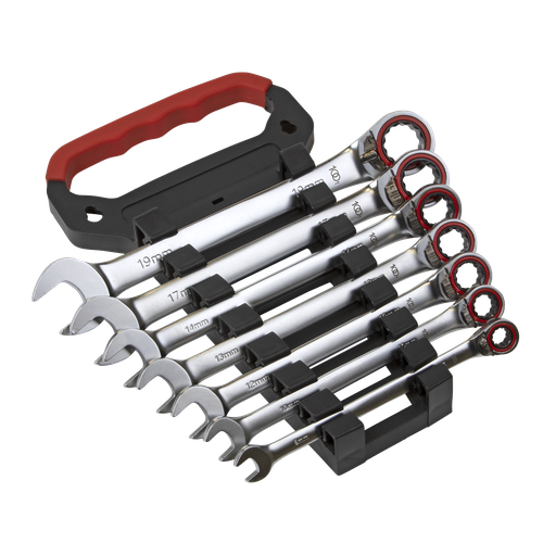 [AK63945] Premier Platinum Reversible Ratchet Combination Spanner Set 7pc