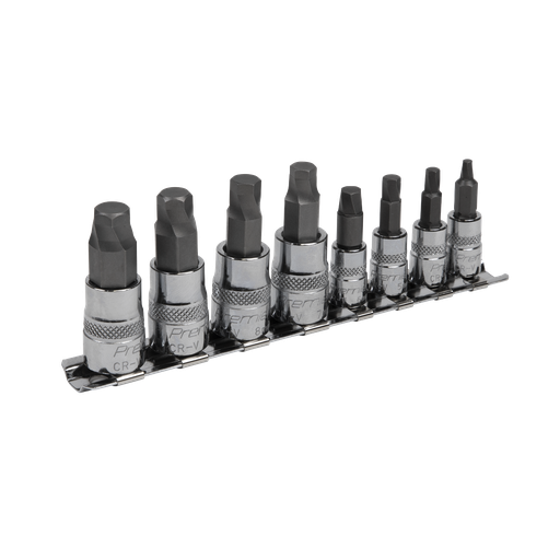 [AK65600] Premier Lock-On™ Hex Socket Bit Set 1/4" & 3/8"Sq Drive 8pc