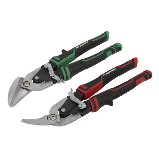 [AK69072] Premier High Leverage Offset Aviation Tin Snip Set 2pc