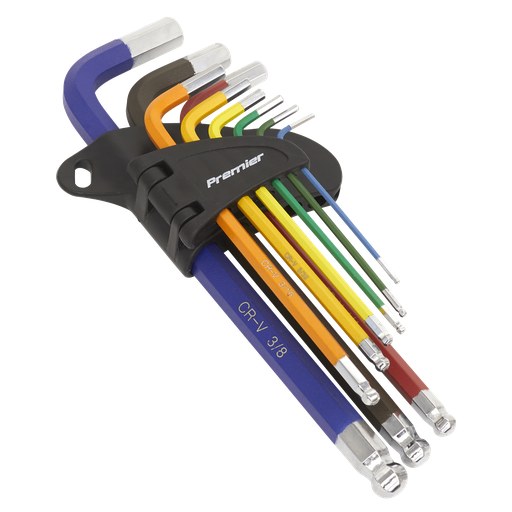 [AK7197] Premier Imperial Long Ball-End Hex Key Set 9pc