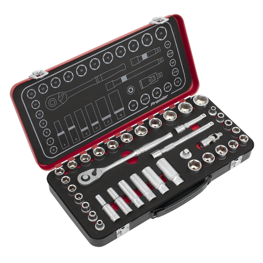 [AK7923] Premier Platinum Metric/Imperial Socket Set 3/8"Sq Drive 37pc
