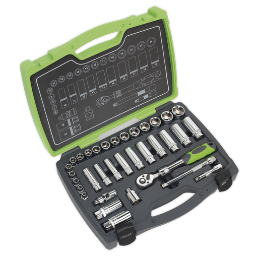 [AK7960] Premier Socket Set 3/8"Sq Drive 34pc