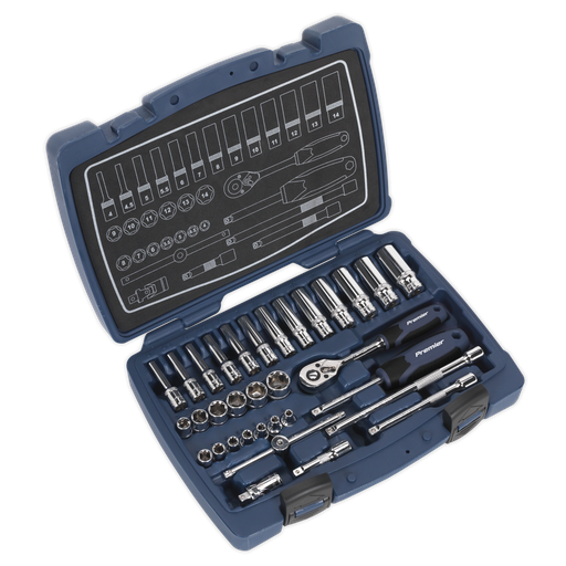 [AK8990] Premier Socket Set 1/4"Sq Drive 33pc