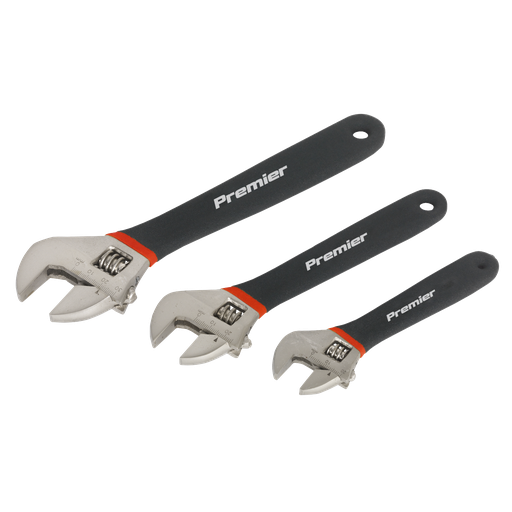 [AK907] Premier Adjustable Ni-Fe Finish Wrench Set 3pc
