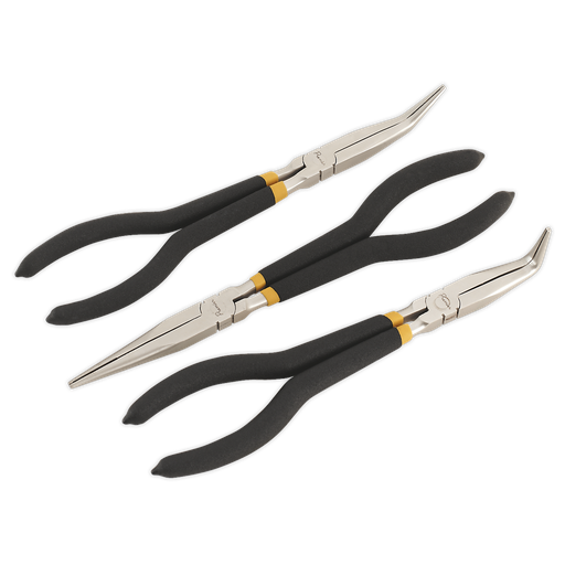 [AK930] Premier Needle Nose Pliers Set Ni-Fe Finish 280mm 3pc