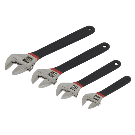 [AK9935] Premier Adjustable Wrench Set Ni-Fe Finish 4pc