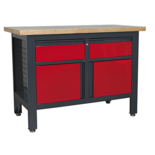 [AP1372A] Workbench with 2 Drawers & 2 Cupboards
