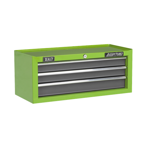 [AP22309BBHV] American PRO® Mid-Box Tool Chest 3 Drawer - Green/Grey