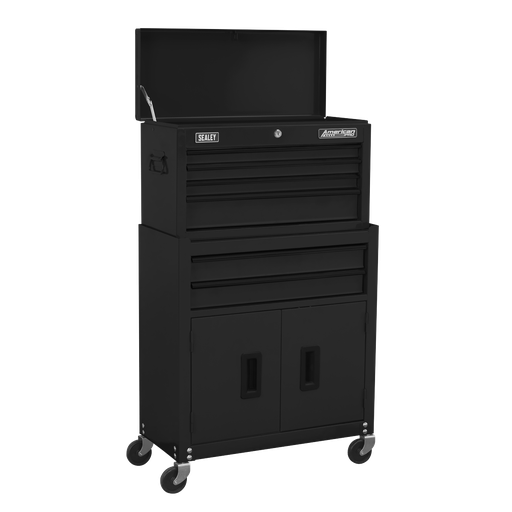[AP22BK] American PRO® Topchest & Rollcab Combination 6 Drawer - Black