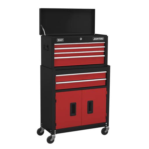 [AP22R] American PRO® Topchest & Rollcab Combination 6 Drawer - Red