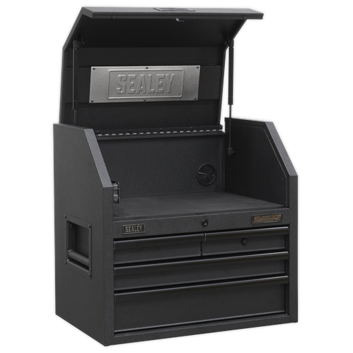 [AP2704BE] Superline PRO® Black Edition Topchest with 4 Soft Close Drawers & Power Strip 660mm