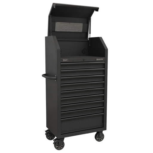 [AP2709BE] Superline PRO® Black Edition Tower Cabinet with 9 Soft Close Drawers & Power Strip 690mm