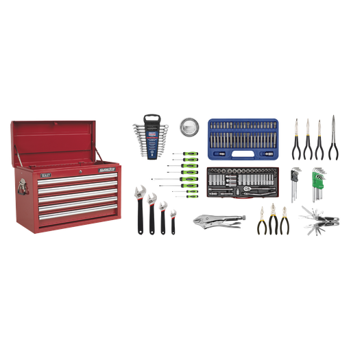 [AP33059COMBO] Superline PRO® Topchest 5 Drawer with 139pc Tool Kit - Red