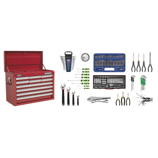 [AP33109COMBO] Superline PRO® Topchest 10 Drawer with 139pc Tool Kit - Red