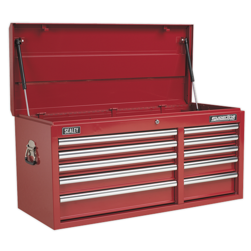 [AP41110] Superline PRO® Heavy-Duty Topchest 10 Drawer - Red