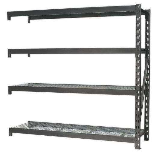 [AP6572E] Heavy-Duty Racking Extension Pack with 4 Mesh Shelves 640kg Capacity Per Level