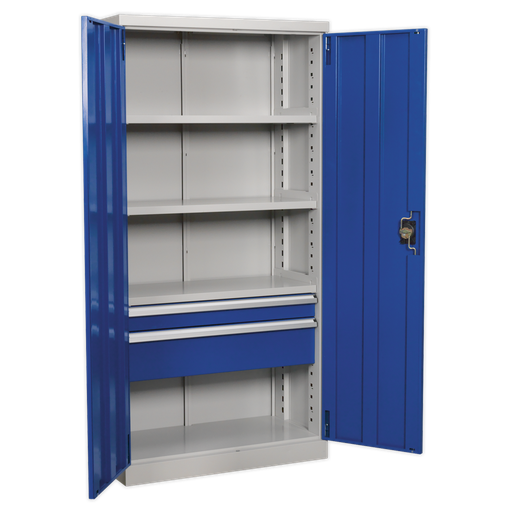 [APICCOMBO2] Premier Industrial™ Cabinet with 2 Drawers & 3 Shelves 1800mm