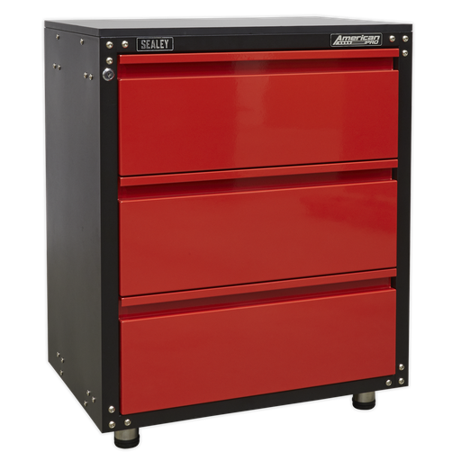 [APMS82] American PRO® Modular Cabinet with Worktop 3 Drawer 665mm