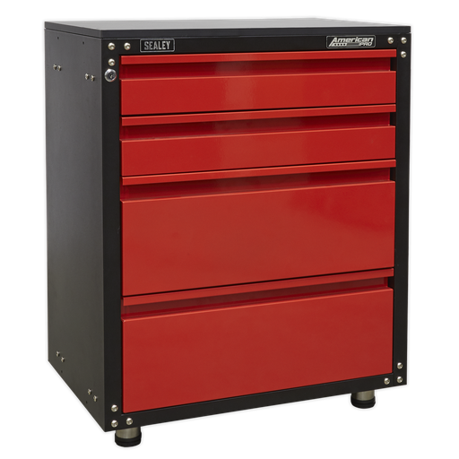 [APMS84] American PRO® Modular Cabinet with Worktop 4 Drawer 665mm