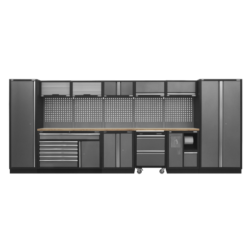 [APMSSTACK15W] Superline PRO® Storage System with Pressed Wood Worktop 4.9m