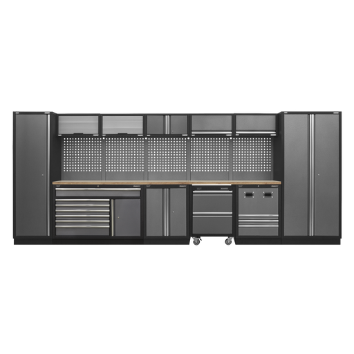 [APMSSTACK16W] Superline PRO® Storage System with Pressed Wood Worktop 4.9m