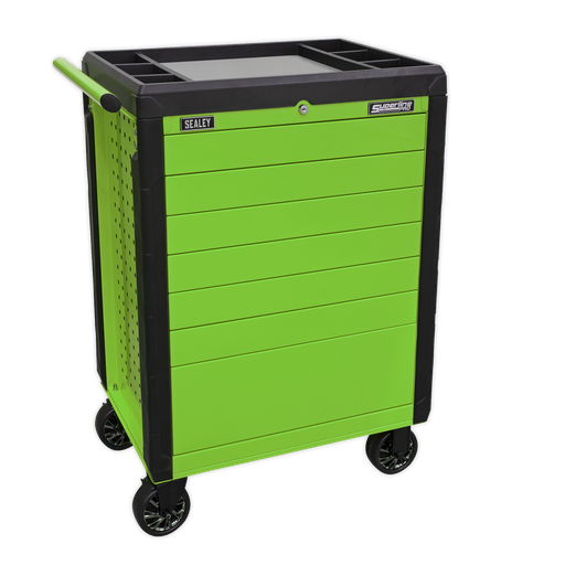 [APPD7G] Superline PRO® Push-To-Open Rollcab 7 Drawer - Green