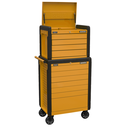 [APPDSTACKO] Superline PRO® Push-To-Open Topchest & Rollcab Combination 11 Drawer - Orange