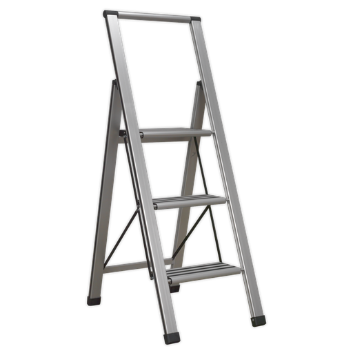 [APSL3] Professional Folding Step Ladder 3-Step Aluminium 150kg Capacity