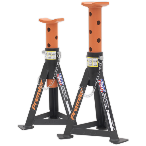 [AS3O] Premier Axle Stands (Pair) 3 Tonne Capacity per Stand - Orange