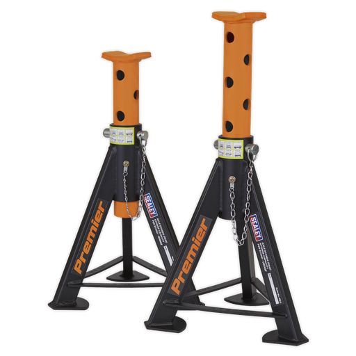 [AS6O] Premier Axle Stands (Pair) 6 Tonne Capacity per Stand - Orange