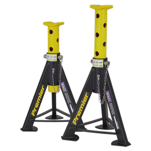 [AS6Y] Premier Axle Stands (Pair) 6 Tonne Capacity per Stand - Yellow