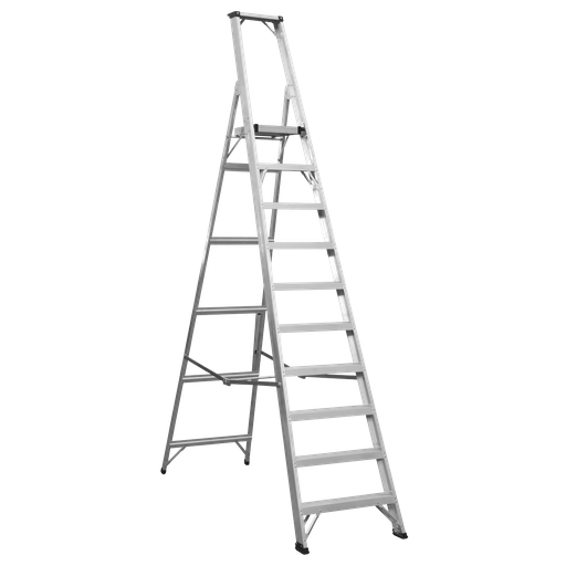[AXL10] Industrial Step Ladder 10-Tread Aluminium - BS EN 131