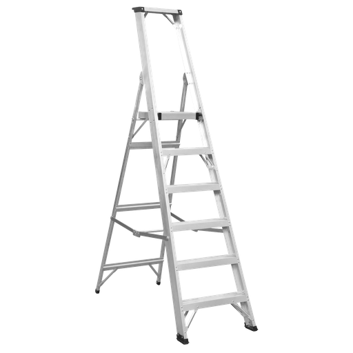 [AXL6] Industrial Step Ladder 6-Tread Aluminium - BS EN 131