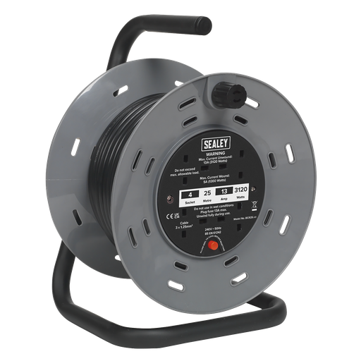[BCR25] 25m Cable Reel with Thermal Trip 4 x 230V