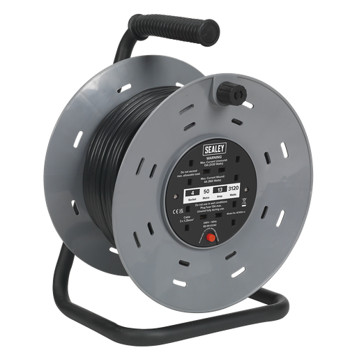 [BCR50] 50m Cable Reel with Thermal Trip 4 x 230V