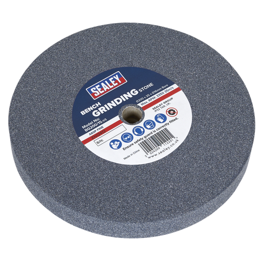 [BG200/15] 200 x 25mm Grinding Stone 16mm Bore - A60P Fine
