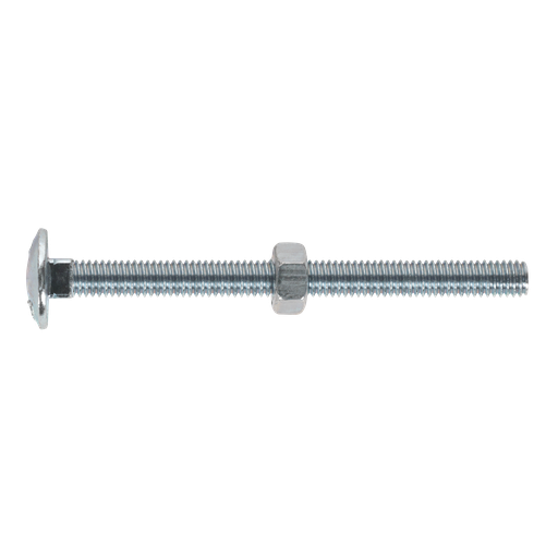 [CBN675] Zinc Plated Coach Bolt & Nut M6 x 75mm, DIN 603 - Pack of 100