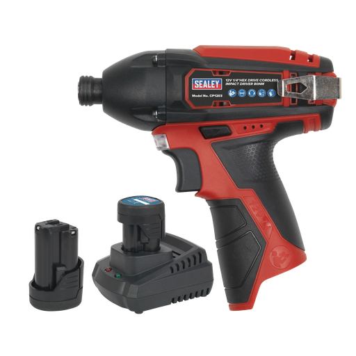 [CP1203KIT] SV12 Series 1/4"Hex Drive Cordless Impact Driver Kit 12V 1.5Ah - 2 Batteries
