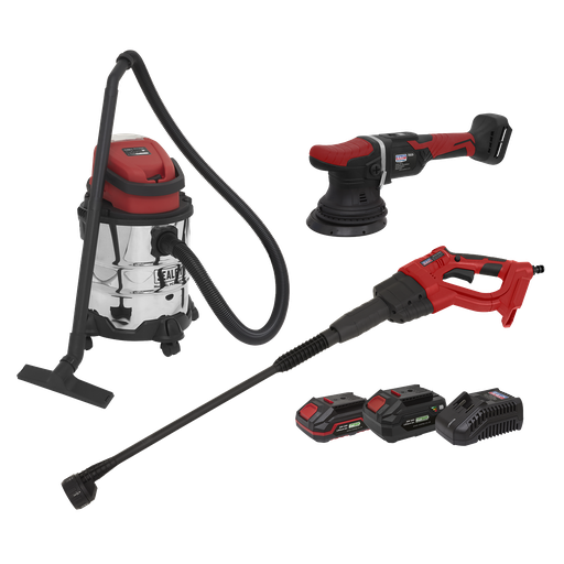 [CP20VCOMBO10] 3 x SV20 Series Cordless Car Valeting Combo Kit 20V - 2 Batteries