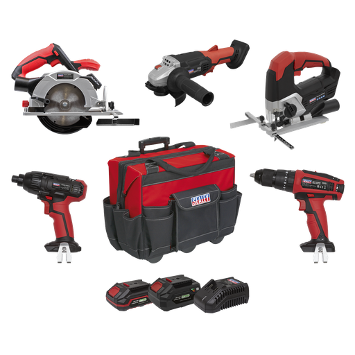 [CP20VCOMBO13] 5 x SV20 Series Cordless 5 Tool Combo Kit 20V - 2 Batteries