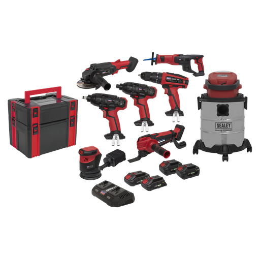 [CP20VCOMBO4] 8 x SV20 Series Cordless Tool Combo Kit 20V - 4 Batteries