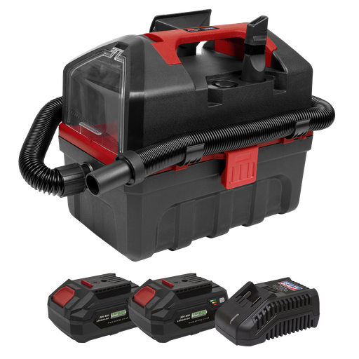[CP20VWDVKIT] SV20 Series 10L Cordless Wet & Dry Vacuum Kit 20V 4Ah - 2 Batteries