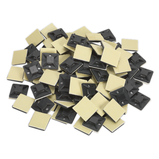 [CTM2020B] Self-Adhesive Cable Tie Mount 20 x 20mm, Black - Pack of 100