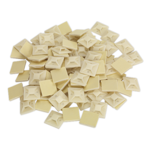 [CTM2525W] Self-Adhesive Cable Tie Mount 25 x 25mm, White - Pack of 100