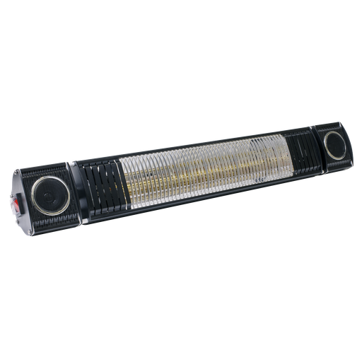 [DG125] Dellonda Infrared Outdoor 2000W Patio Heater with Speakers for Music, Black