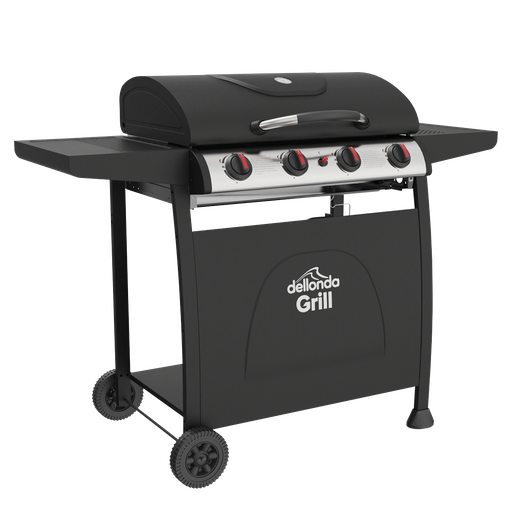 [DG15] Dellonda 4 Burner Gas BBQ Grill with Piezo Ignition & Thermometer