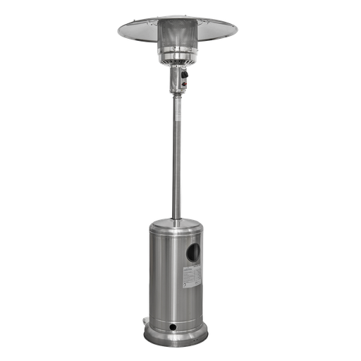 [DG2] Dellonda Outdoor Garden Gas Patio Heater 13kW Commercial & Domestic Use, Stainless Steel